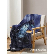 3D法兰绒羊毛抛物毯龙骨架全季节床沙发毛毯客厅办公旅行外出盖毯