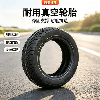Brand new, unopened 130/60-10 steel wire semi-slick anti-slip wear-resistant thickened eight-layer electric vehicle vacuum tire (Elektrikli avtomobil şinləri)