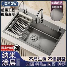 厨房洗菜盆大单槽SUS304不锈钢水槽台下洗碗槽家用加厚洗菜池水池