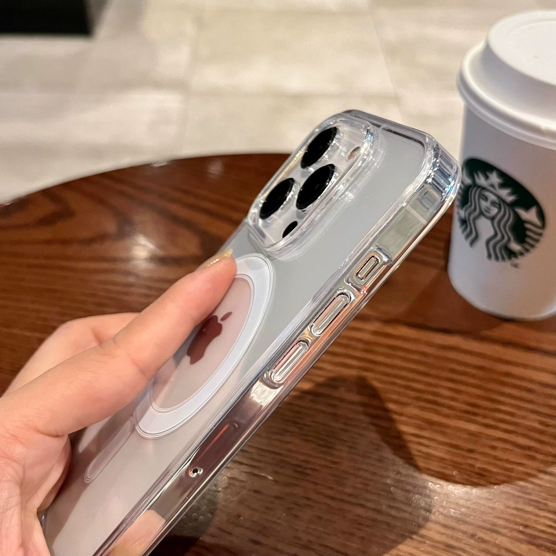 Чехол для iPhone совместимый, магнитный акриловый прозрачный, тонкая защитная накладка