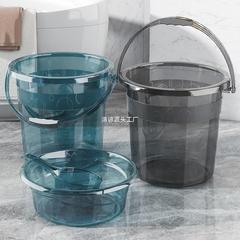 透明手提げプラスチックバケツ家庭用大型貯水バケツ蓋付きバケツ学生寮洗濯風呂バケツ洗面器