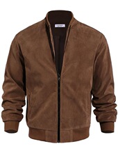 E 52775 Men's Suede Zip Jacket ��Ƥ�q�A�� ���R�d�羳�W��
