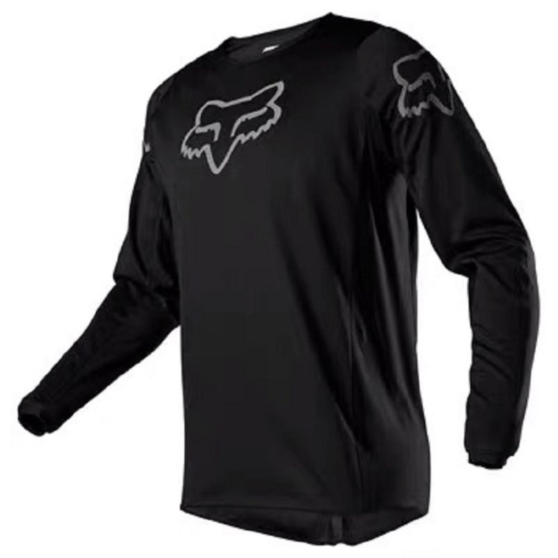 FOX downhill jersey with fox head design, mountain bike racing jersey, motorcycle long-sleeve T-shirt, men's top, cross-border quick-dry