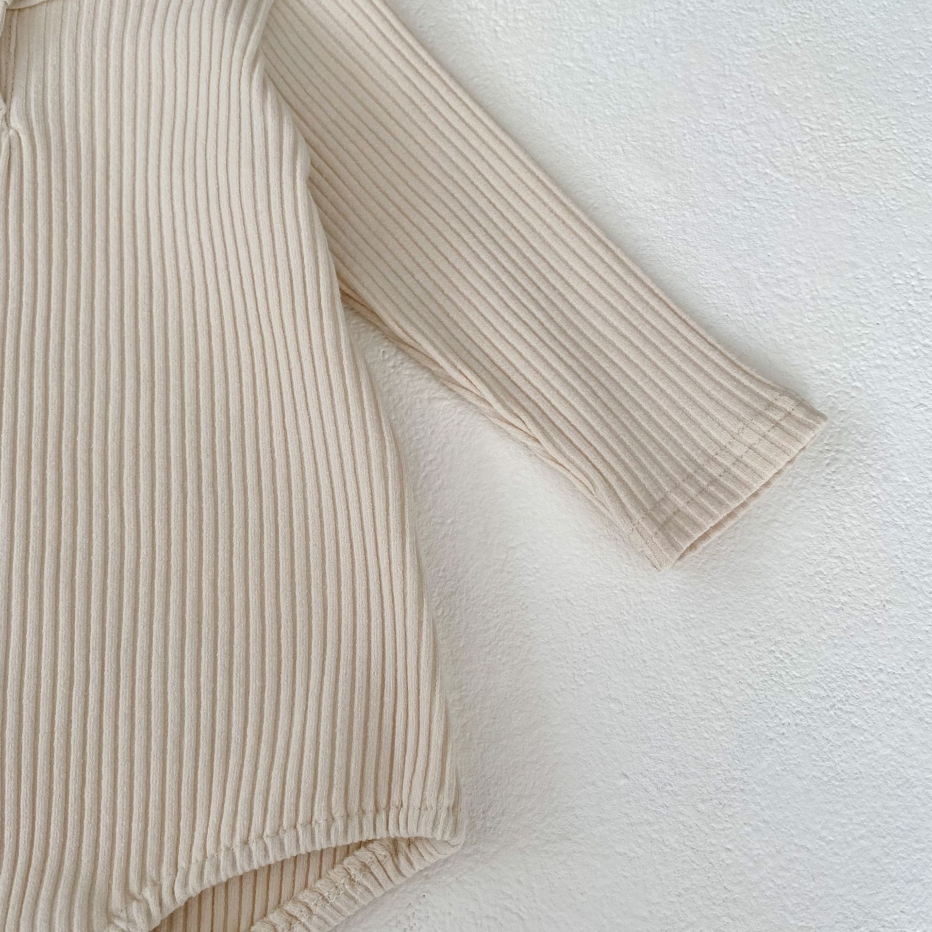 2024 Herbst Mädchen Baby Pit Krawatte Rundhals Langarm Hoodie Overall Dreieck Kletteranzug mit Hut inklusive_voghion.com