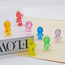 水晶迷你超级玛丽奥公仔 叠叠乐小公仔摆件 迷你卡通桌面摆件批发