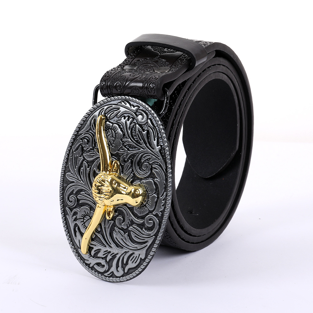 Relieve tridimensional hebilla de tendencia de hebilla de estilo múltiple para usar con accesorios de cinturón vaquero occidental personalidad cinturón de estilo retro