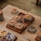 High-grade Walnut Plate Home Living Room Coffee Table Deck Tea Snack Candy Dried Fruit Plate Snack Nut Box Creative