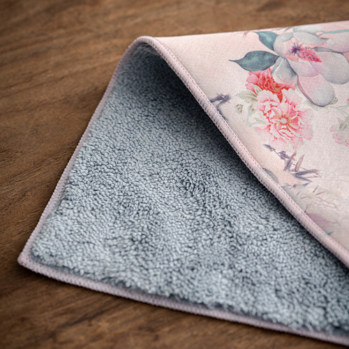 Faux Suede Vintage Style Absorbent Tea Towel Mat Fabric Thick Chinese Style Tea Cloth Tea Cup Mat Painted Chinese Traditional Painting Towel