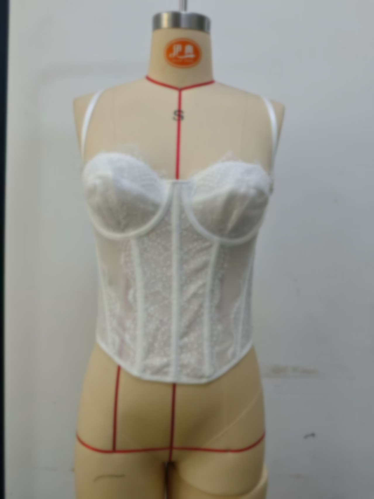 Amazon Europa y Estados Unidos red transfronteriza en forma de cuerpo corsé de hueso de pez pestañas encaje envuelto en el pecho chaleco base sexy