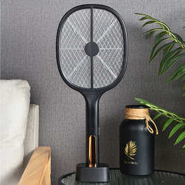 新款跨境电蚊拍usb充电家用电苍蝇拍商用宿舍立式电蚊拍灭蚊器