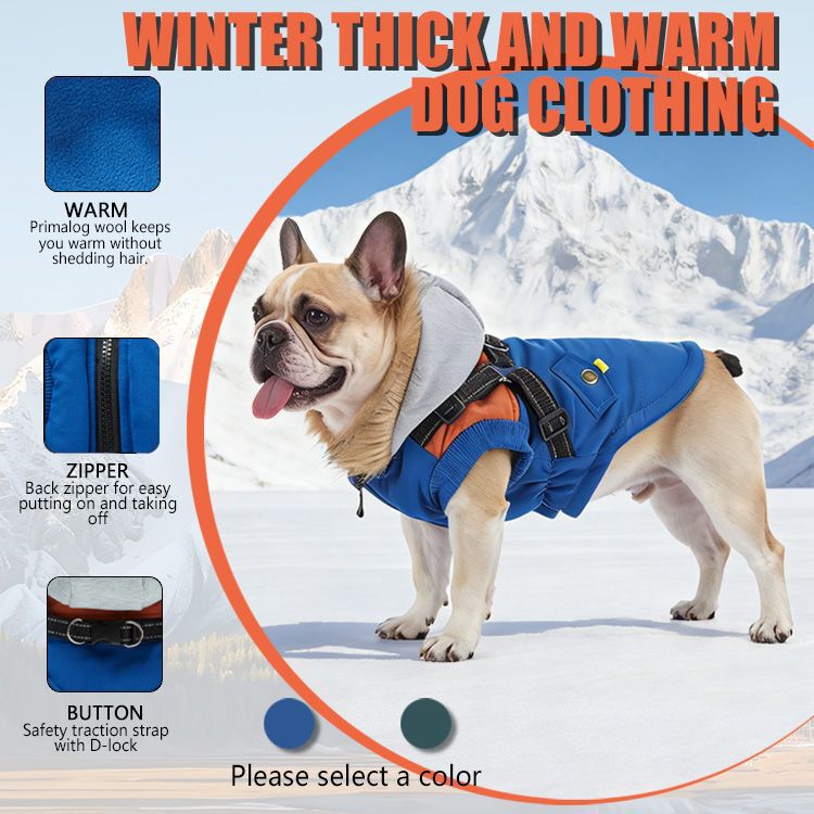 Pet Clothes, One Piece Minimum Order, Winter Cotton Coat, Warm Dog Clothes, Chest Zipper, Small and Medium-Sized Dog Autumn and Winter Jacket Pet Clothes, One Piece Minimum Order, Winter Cotton Coat, Warm Dog Clothes, Chest Zipper, Small and Medium-Sized Dog Autumn and Winter Jacket