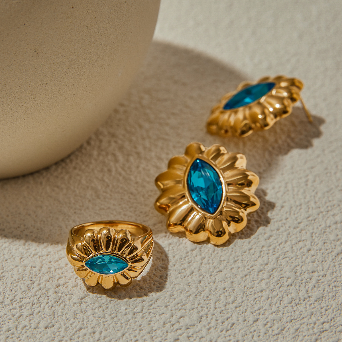 Jieding anillo de circón europeo y americano, joyería de acero de titanio que no se desvanece, lujo ligero, joyería de acero inoxidable de alta calidad, anillos transfronterizos