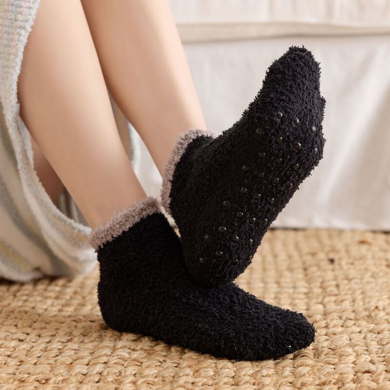 Anti-Slip Dotted Socks Amazon with Grip Anti-Slip Coral Velvet Socks Slippers Socks Cross-Border Women's Winter Floor Socks