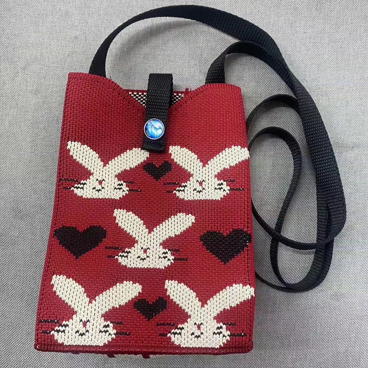 2023 Amazon eBay estilo coreano bolsa de lana moda simple punto bolsa de hombro Panda bolsa de mano fábrica