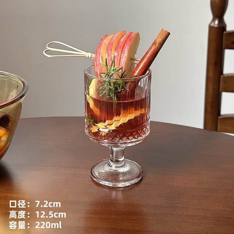 微醺热高颜值太阳花洋酒杯鸡尾酒玻璃杯子酒煮圣诞喝高脚杯红酒杯|undefined