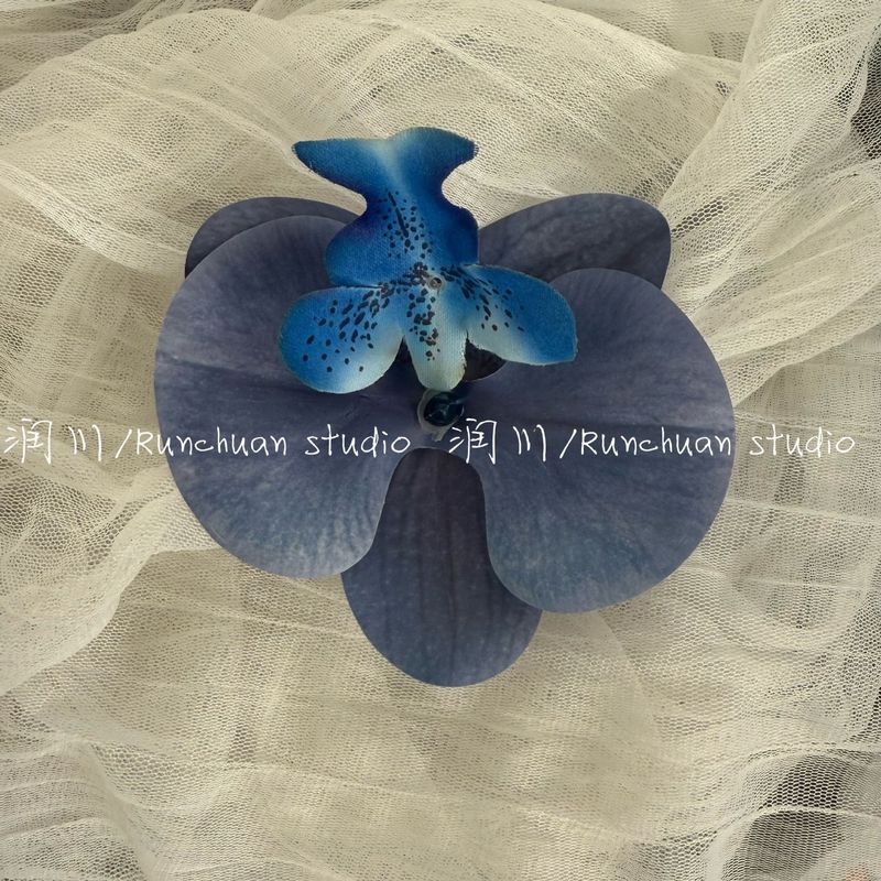 3Dプリントフィルム胡蝶蘭単輪花頭手作り結婚お土産喜糖箱装飾diy靴花|undefined