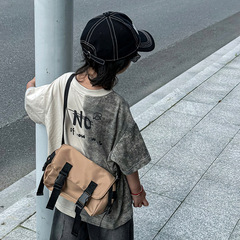 子供用バッグ、男の子、ニッチメッセンジャーバッグ、スクエアバッグ、ハンサムなトレンドブランド、韓国風ワークバッグ、ショルダーバッグ、クロスボディバッグ