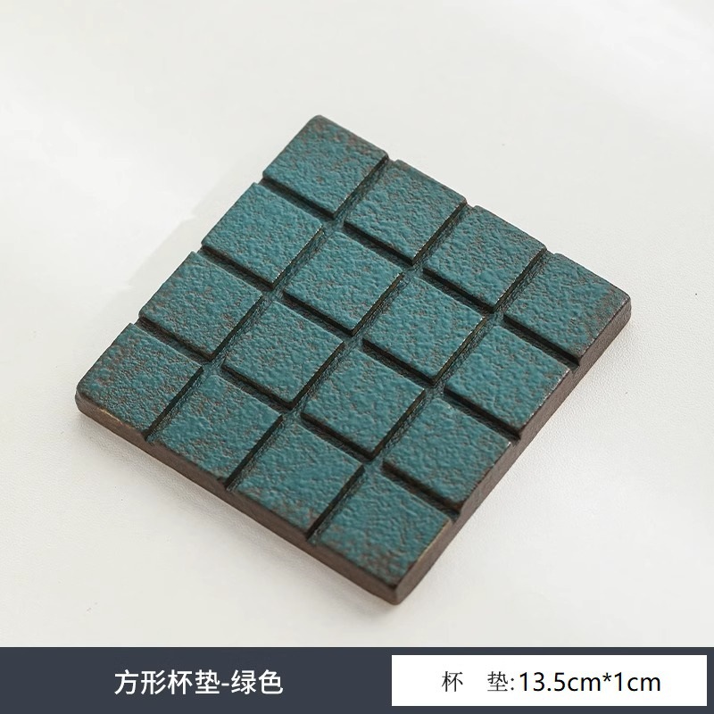 스퀘어 코스터-그린 13.5*1cm