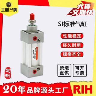 RIH瑞亨 SI标准气缸 亚德客型活塞式汽缸 气动元件方形金属定制