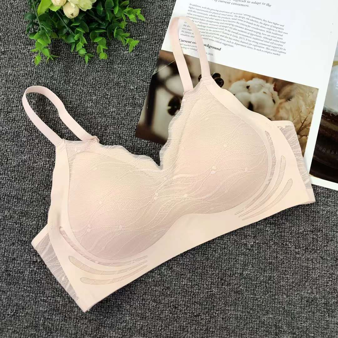 Nueva taza de látex sin marcas de alta calidad, chaleco de dama sin anillo de acero, bra de yoga, ropa interior deportiva, mujer al por mayor