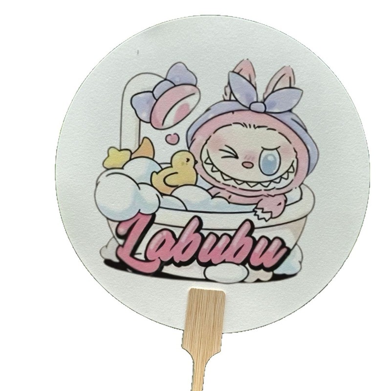 2025 新かわいいラブブ DIY クロスボーダー配送 LABUBU かわいい人形扇子新中国風|undefined