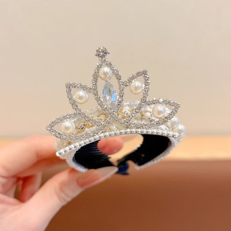 Crown tocadillos para niños princesas lindas joyas para el cabello de cristal diamante corona de cumpleaños accesorios para el cabello clip