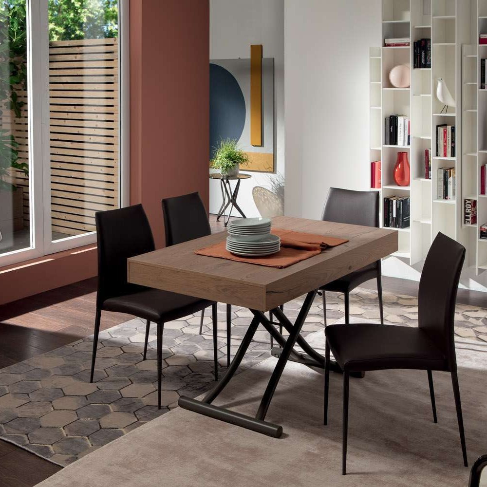 Mesa de comedor dos en uno mesa de centro sala de estar hogar apartamento pequeño elevador mesa baja 2024 nuevo rectángulo retráctil