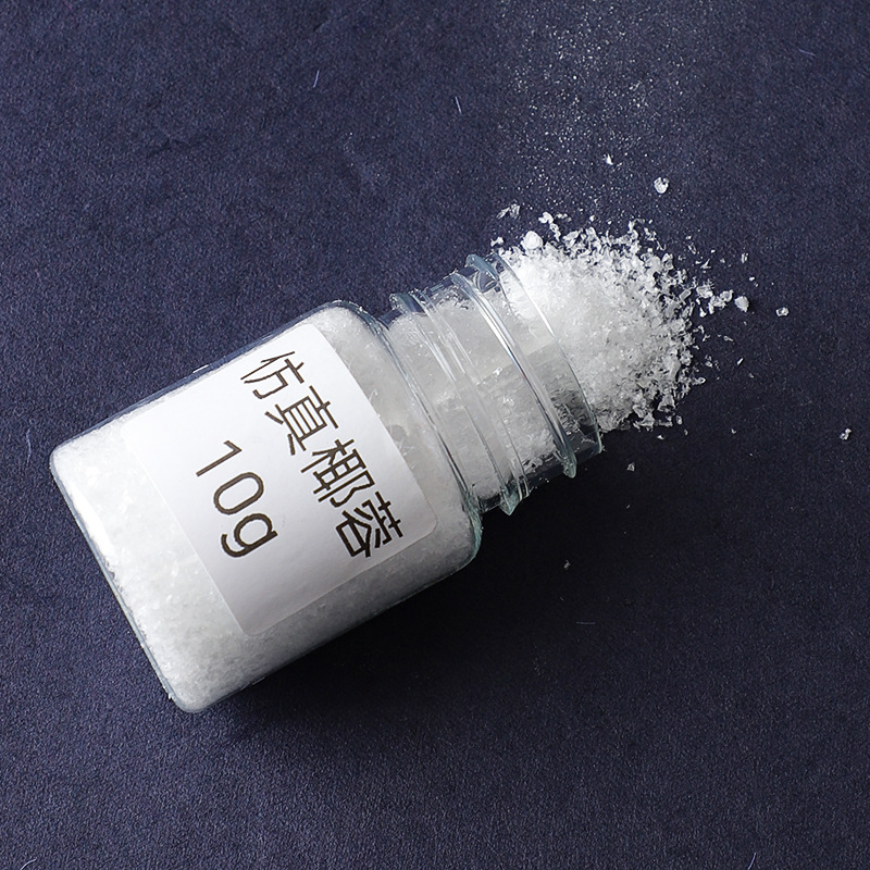 Navidad flores de nieve helada flores no derretidas paisaje de nieve floral blanca polvo de peluche imitación flocos de nieve