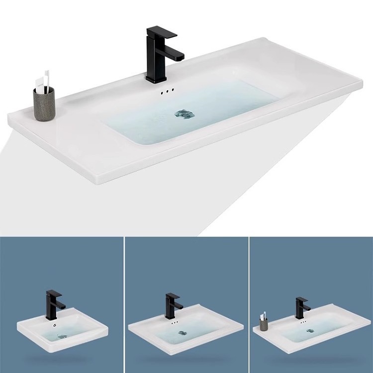 lavabo semi-incrustado cerámica en una sola bañera gabinete de baño comercio exterior lavabo lavabo lavabo lavabo