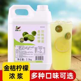 2.5kg金桔柠檬浓缩果汁 6倍冲饮果味饮料 商用餐饮奶茶店专用原料