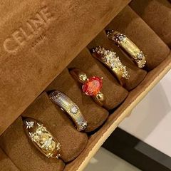 中古風ヴィンテージ ~ 高級な質感のフラッシュドリルのレトロな線の広いバージョンの指輪の大衆の設計は軽くて豪華で調節できます。