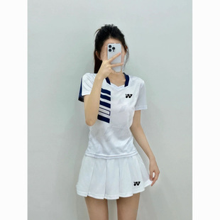 New Badminton Suit Anti-Exposure Skirt Quick-Drying Breathable Summer Short-Sleeved Sports Skirt Training