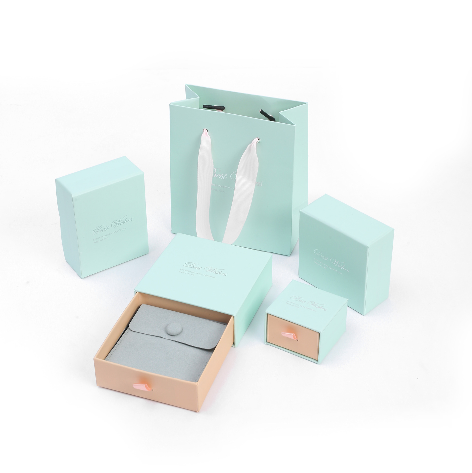 Fabricante cajón portátil joyero collar pendiente pulsera caja de regalo regalo regalo de vacaciones caja de regalo de mano de alta gama