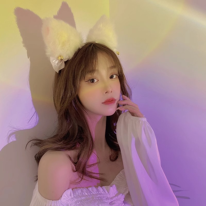 Arco de orejas de gato aro de cabello sexy gato aro de cabello adornamiento de cabello de Halloween accesorios de transmisión en vivo decoración divertida