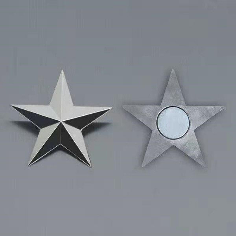 Suministro de stock estereoscópico de pentagrama rojo imán estereoscópico de pentagrama estrella de medalla image 17