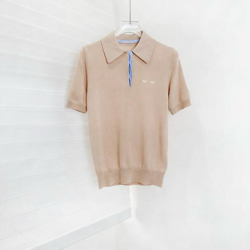 Correct Nanyou 25MIU シリーズ早春フラットボード年齢軽減多用途半袖ポロニット半袖トップ女性用|undefined