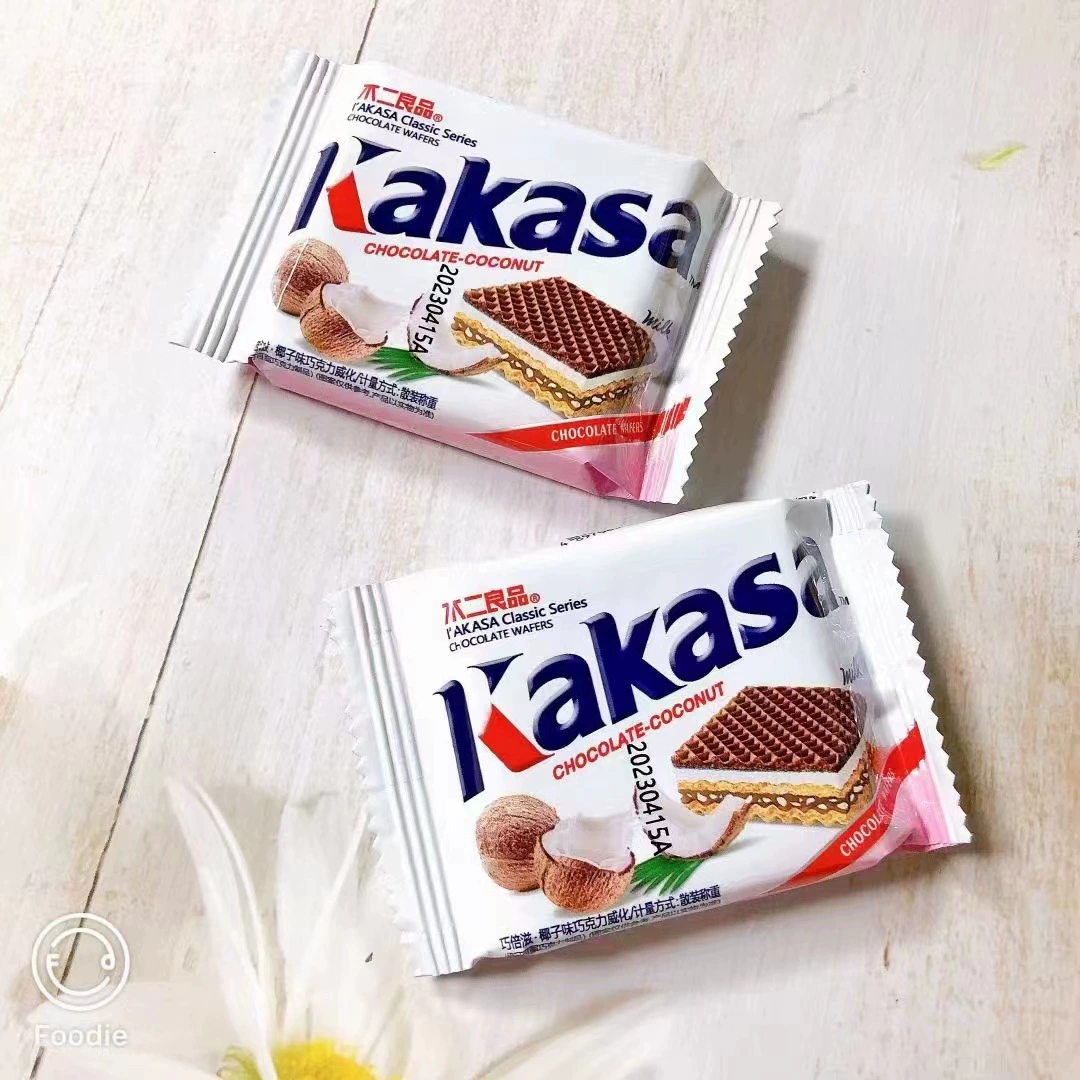 不二良品 Резанные шоколадные вафли, лещ/матча/кокос/соевое молоко вкус, коробка 5 кг