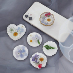 不規則幾何形模具手機支架 水晶滴膠手工DIY飾品材料包手機殼A