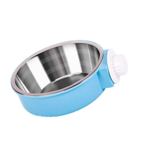 Cross-border cat bowl pet dog supplies stainless steel single bowl hanging drinking bowl cat food fixing basin