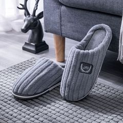 メンズ大きいサイズの綿スリッパ冬卸売 2025 新しい屋内ホーム滑り止め家庭用暖かいベルベット綿靴