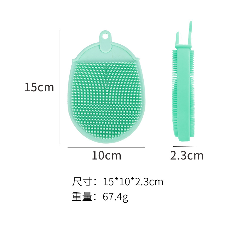 Cepillo de baño de silicona cepillo de baño de doble cara cepillo de baño de silicona artefacto casero cepillo de baño de mango largo frota espalda cepillo de baño de masaje poligonal