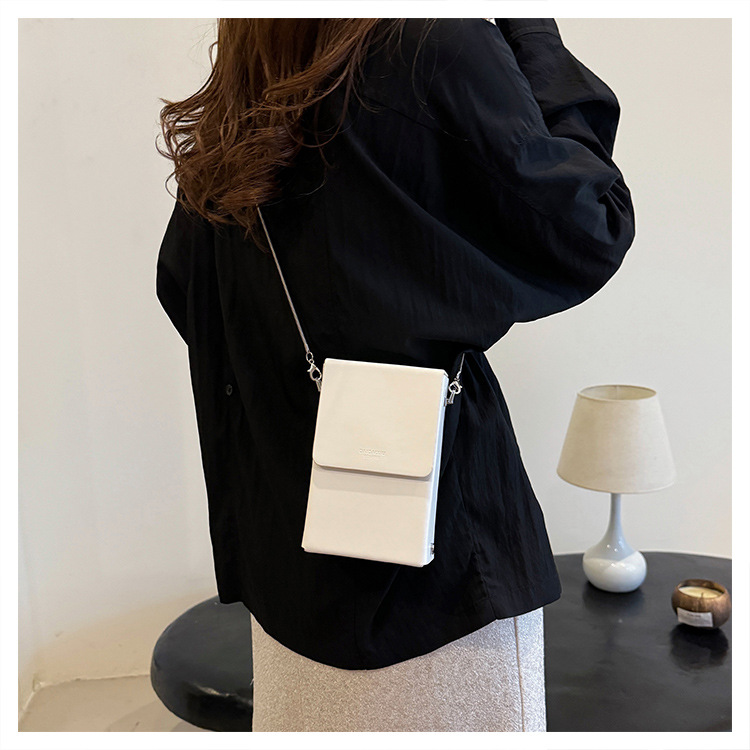 Damen Umhängetasche Mini Handytasche Rote Kettentasche Elegant_voghion.com