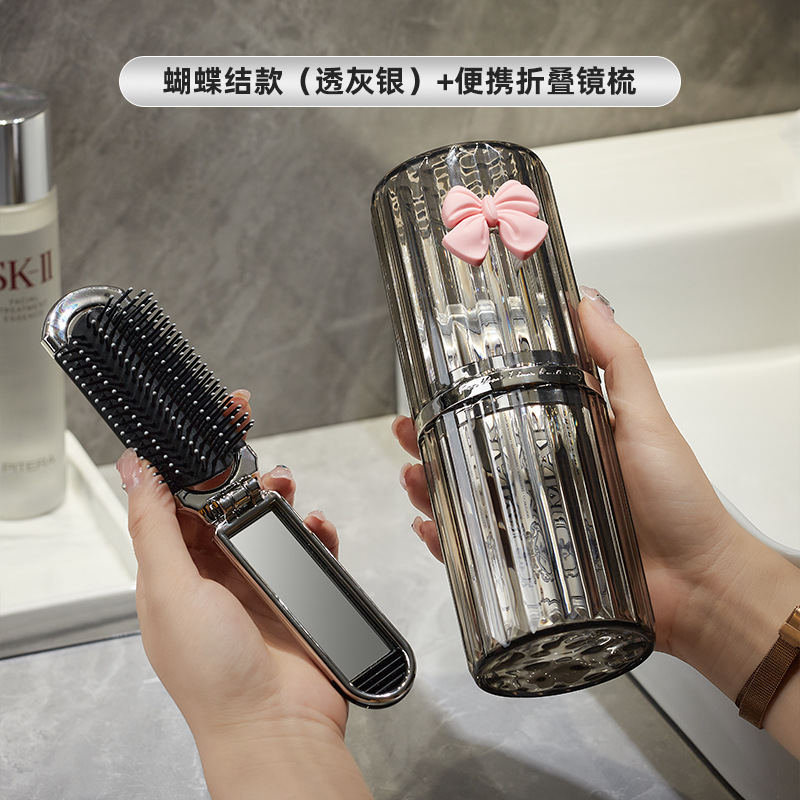 bydoll lujo ligero viaje taza de lavado cepillo de dientes pasta de dientes taza caja de almacenamiento de taza de dientes portátil taza de enjuague bucal