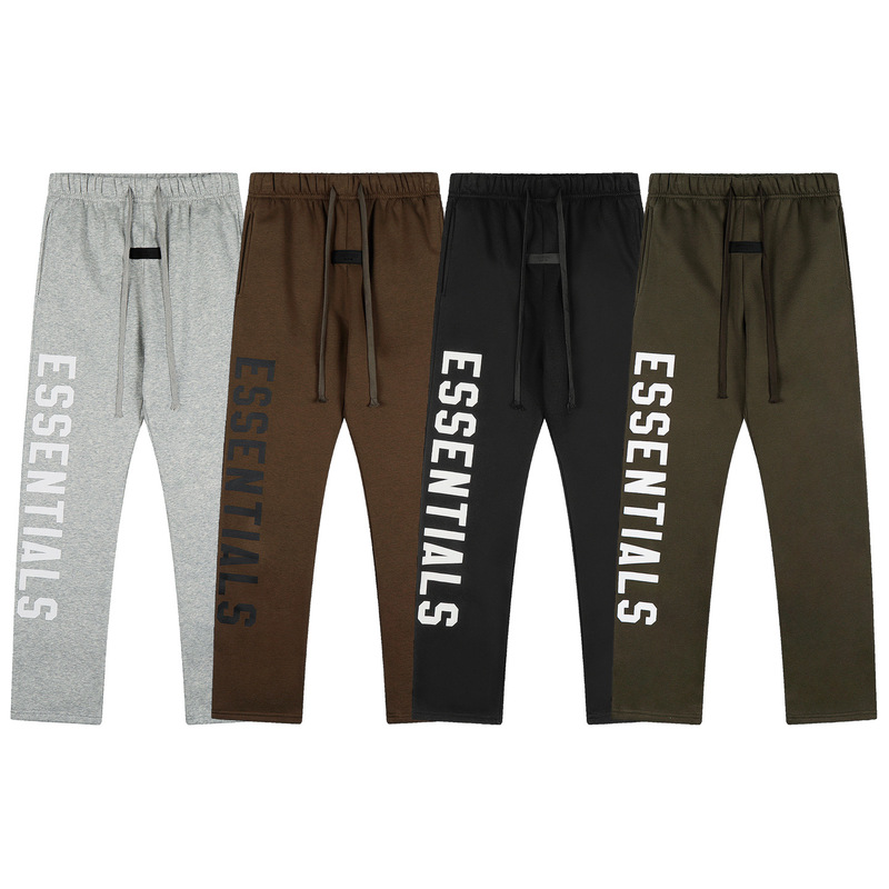 Cross-Border Trendy Brand High Street Fog Essentials Straight-Leg Lettered Casual Pants Unisex Fleece-Lined Sports Long Pants Cross-Border Trendy Brand High Street Fog Essentials Straight-Leg Lettered Casual Pants Unisex Fleece-Lined Sports Long Pants