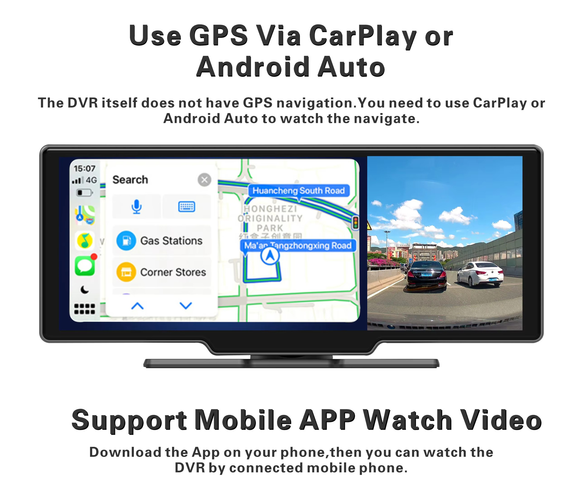Cross-Border 10.26 Wireless Carplay H805D Light-Sensing Car Wifi Navigation Gps Car Ads Driving Record