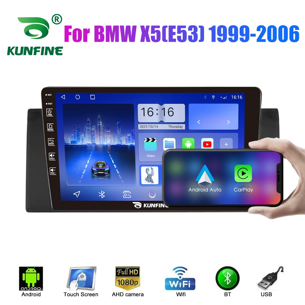 Подходит для BMW X5 E53 1999-2006 годов выпуска, навигационная система Android GPS, автомобильное устройство с функцией заднего вида.