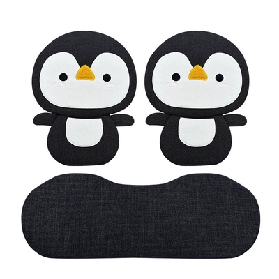 cute cartoon design for women, featuring Four Seasons Pad - rear-seat-3-piece-set-black-penguin-default-item