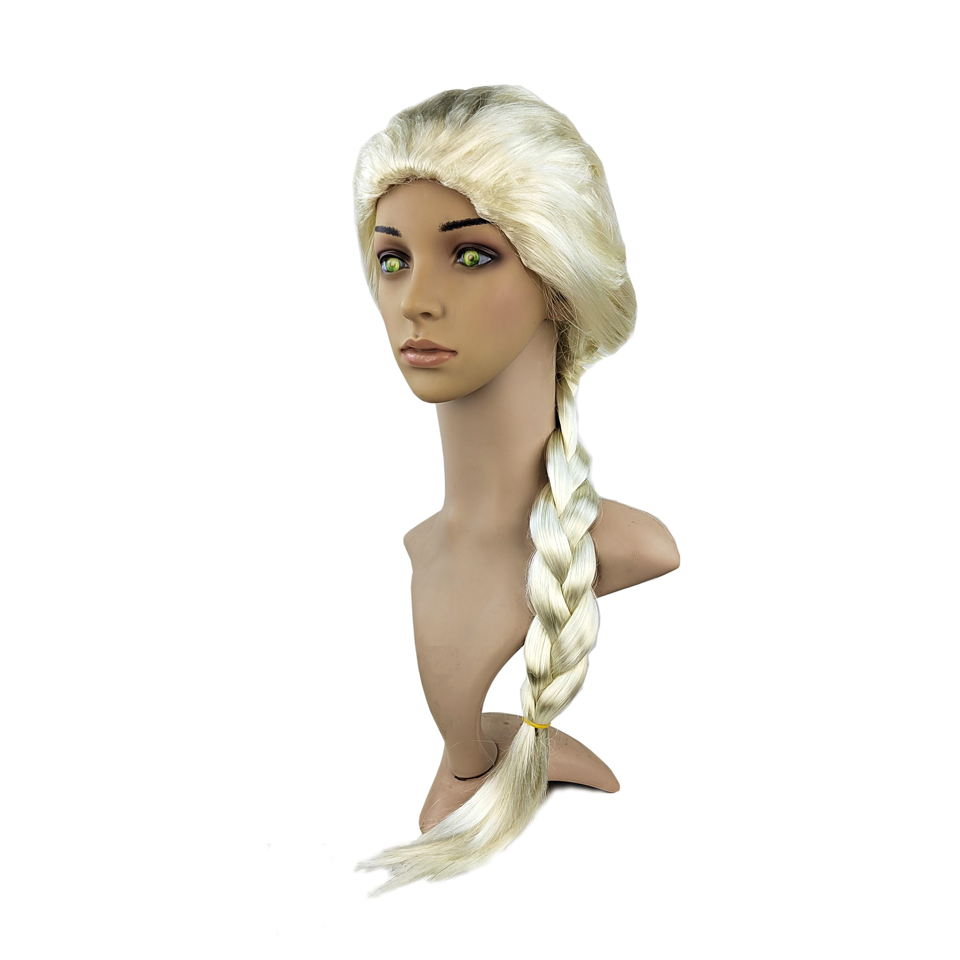 Hielo y nieve vestir Aisha peluca Anna Qiyuan juego de rol apoyos hermanas tocado solo trenza doble trenza gruesa