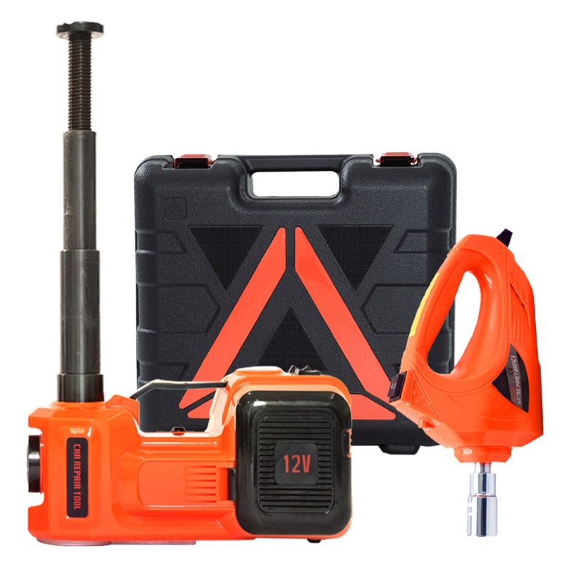Gato hidráulico eléctrico multifuncional para coche de 12V, herramienta de reparación automotriz montada en vehículo, bomba de aire horizontal, llave eléctrica