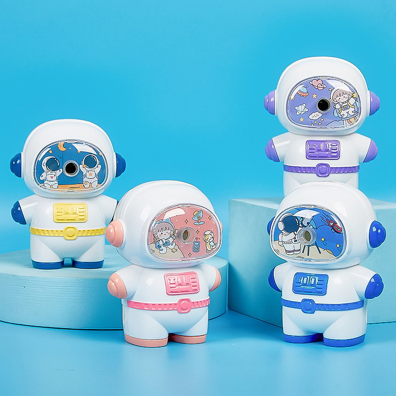 7835 espacio Meow sacapuntas automático sacapuntas estudiante manivela Sacapuntas de dibujos animados sacapuntas astronauta sacapuntas